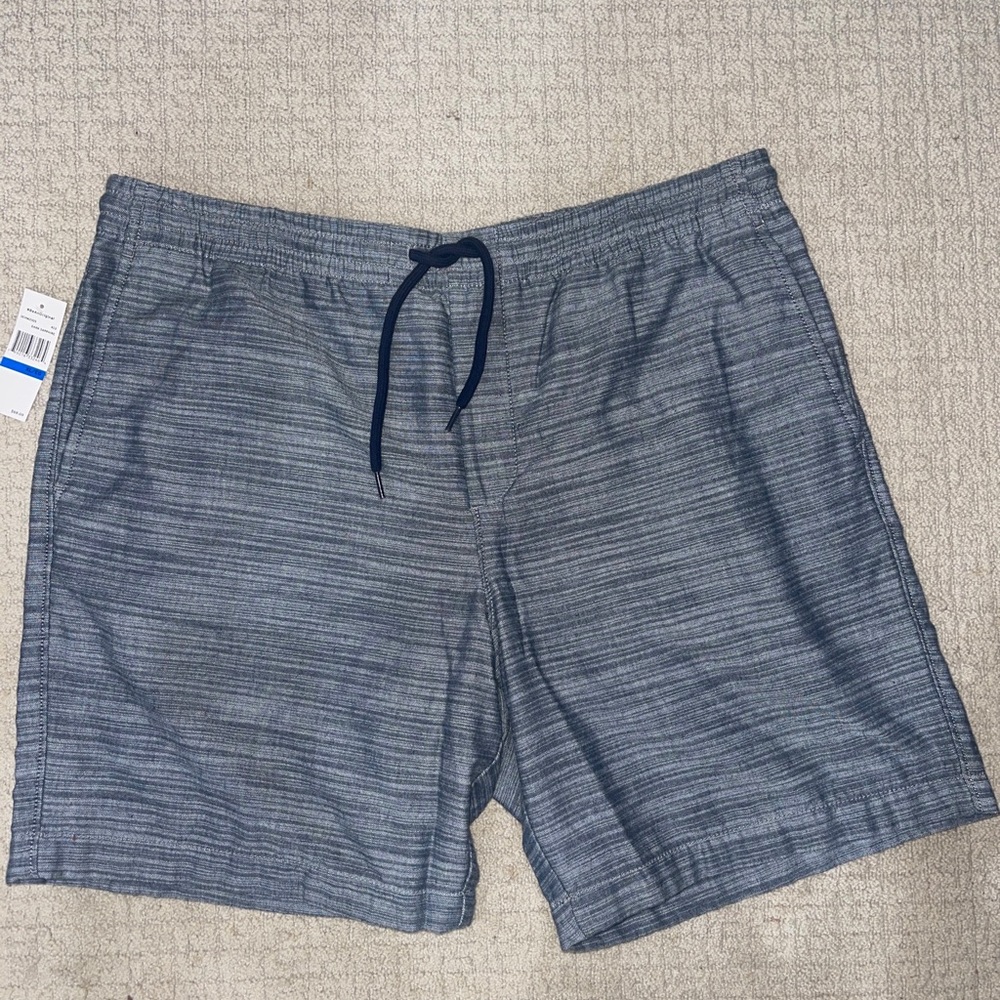 Original Penguin Drawstring Dark Sapphire 8” Inseam Slim Feet Mens Shorts NWT